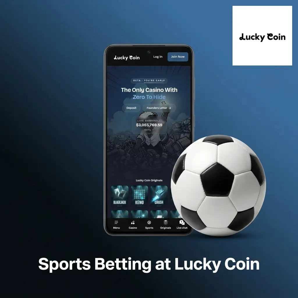 Lucky Coin sportsbook covering 30+ sports including football, basketball, tennis, cricket, esports, and more for UK players